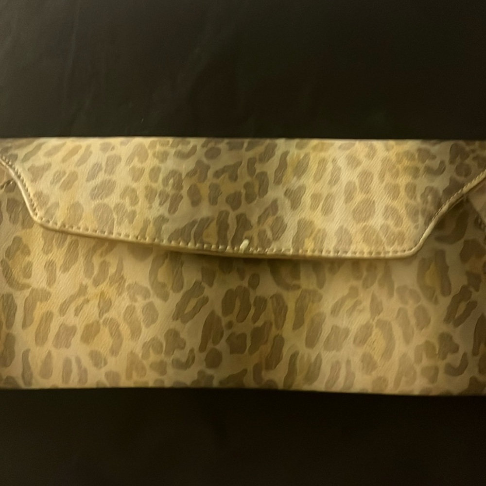 Animal print clutch